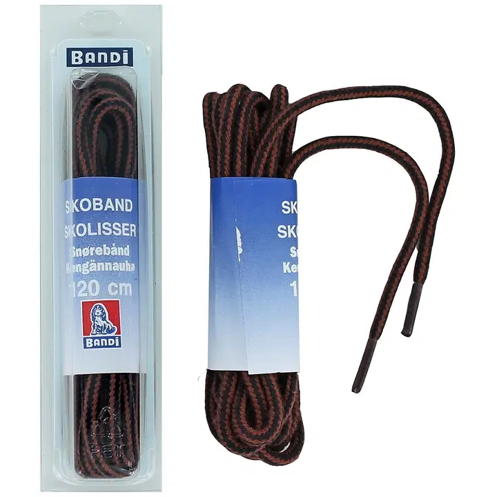 Bandi kengännauha pyöreä 120cm 511 ruskea-musta 1pr