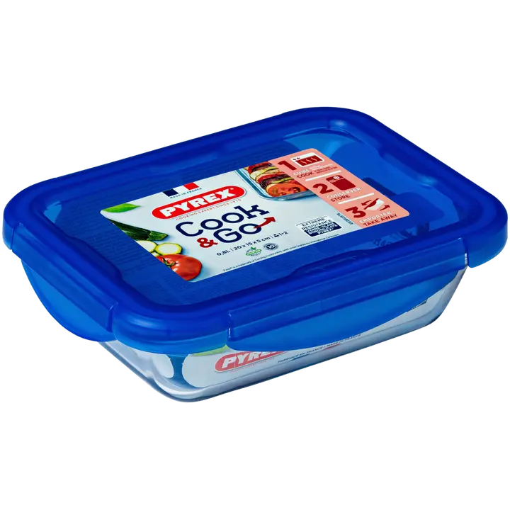 Pyrex Cook & Go lasivuoka ja kansi 20x15cm
