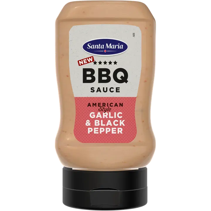 Santa Maria BBQ Sauce Garlic & Black Pepper 280g maustekastike