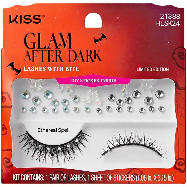 Kiss Halloween lash & sticker kit 24 1 pari