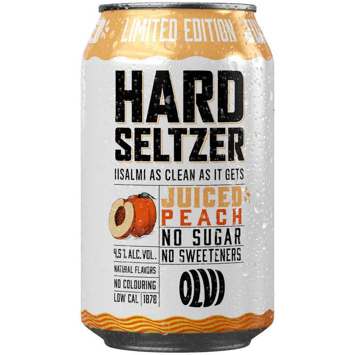 OLVI Hard Seltzer Juiced Peach 4,5 % 0,33 l tlk