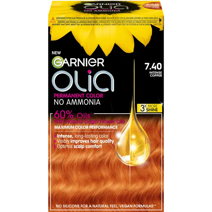 Garnier Olia 7.40 Intense Copper kestoväri 174ml
