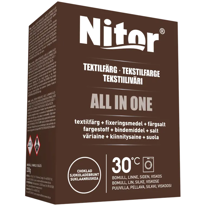 Nitor Tekstiiliväri All in one 230g ruskea