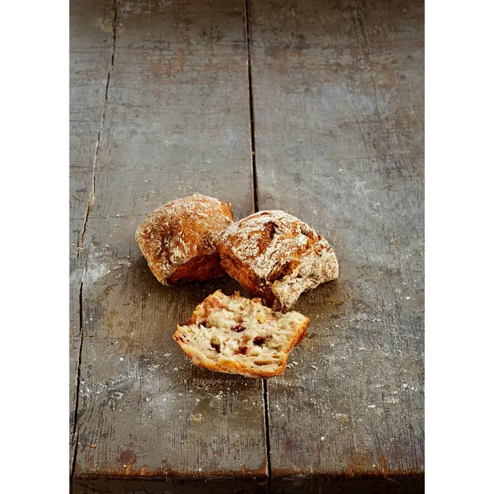 Fazer Leipurit cashew-karpalociabatta kg vehnäsämpylä