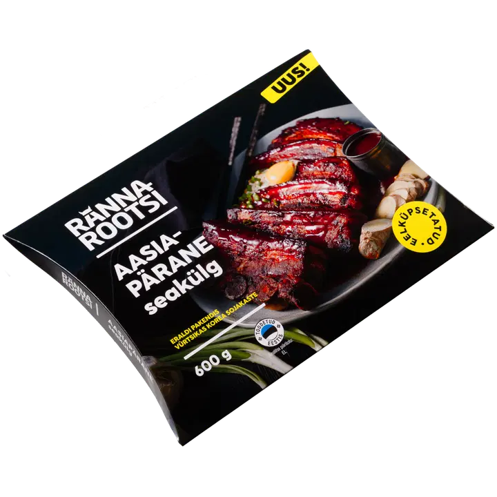 Rannarootsi Aasiapärane seakülg + vürtsikas korea sojakaste 600g eelküpsetatud