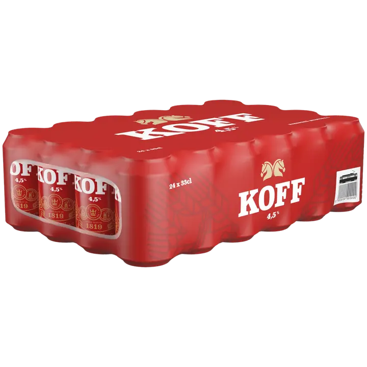 24-pack KOFF Lager olut 4,5 % tölkki 0,33 L