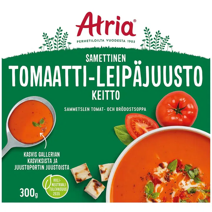 Atria Samettinen Tomaatti-Leipäjuustokeitto 300g
