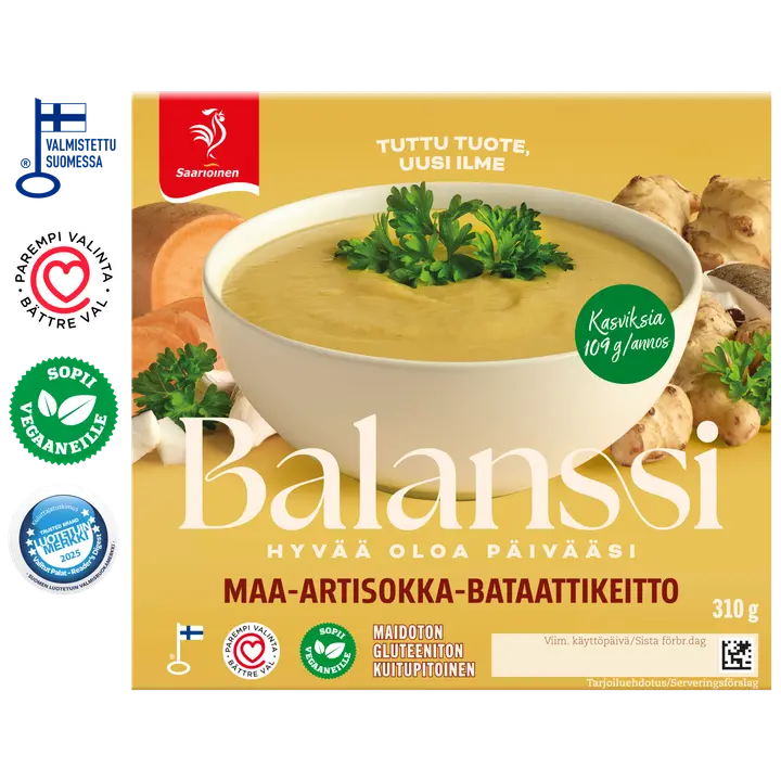 Saarioinen Balanssi Maa-artisokka-bataattikeitto 310g
