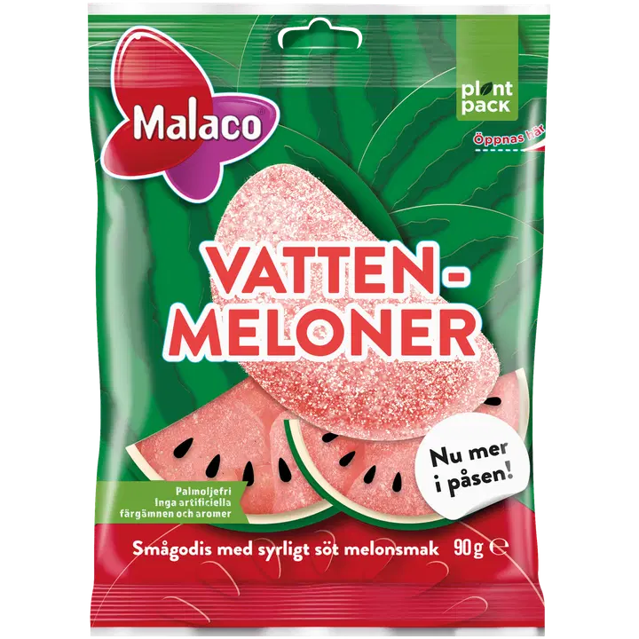 Malaco Vattenmeloner makeinen 90g