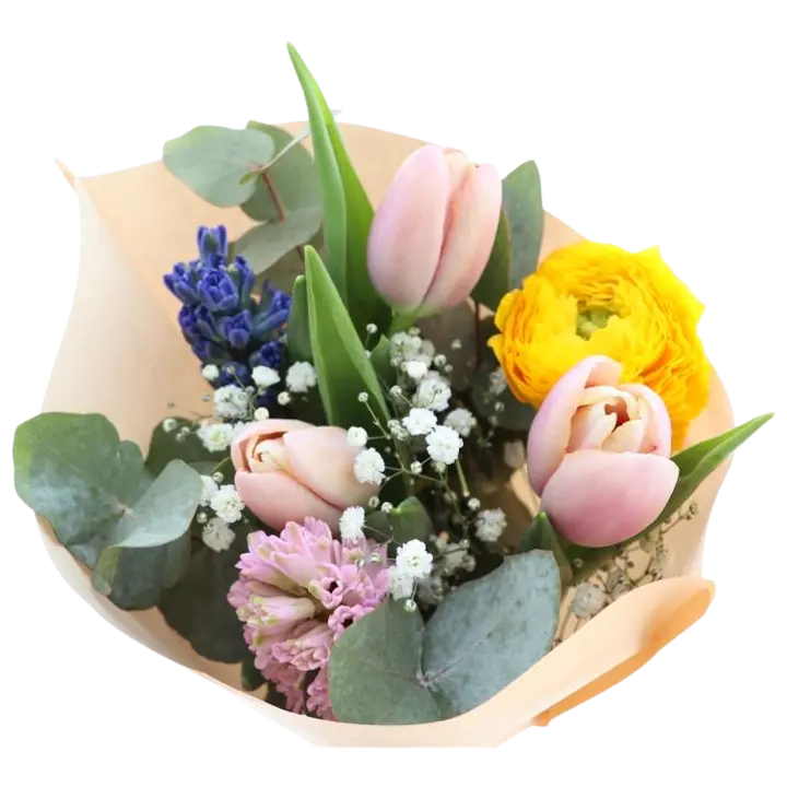 Kimppu Aune, monivärinen sekakimppu, 10 oksaa, 35cm