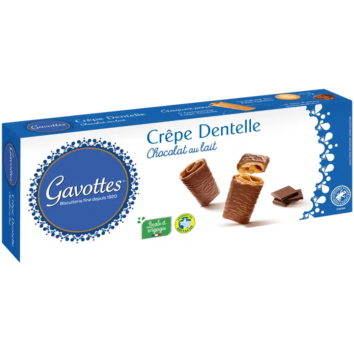 Gavottes Crêpe Dentelle maitosuklaakeksi 90g