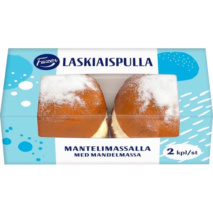 Fazer Laskiaispulla mantelimassalla ja kermavaahdolla 2kpl 214g