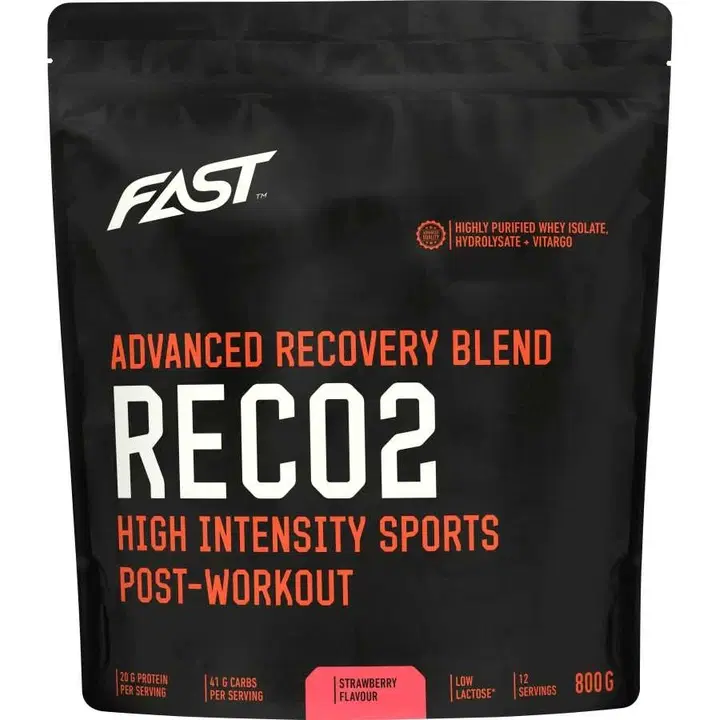 FAST Reco2 800 g palautumisjuomajauhe mansikka