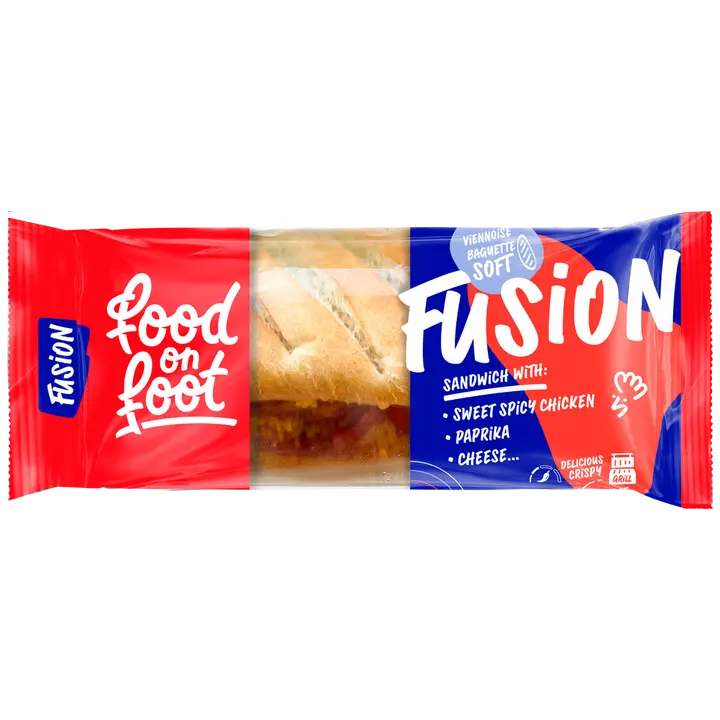 FOOD ON FOOT Võileib FUSION magus vürtsika kana, paprika ja juustuga 215 g
