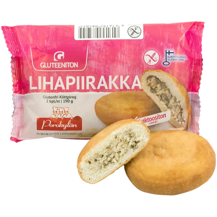 Porokylän Leipomo Lihapiirakka 2 kpl / 190 g gluteeniton