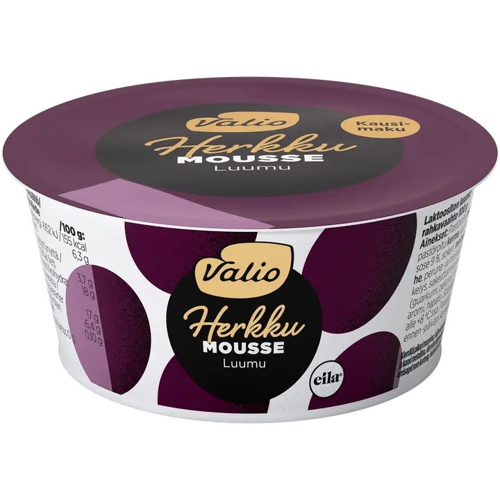 Valio Herkku mousse 100 g luumu laktoositon kausimaku