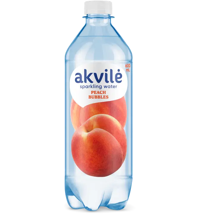 Akvile gaseeritud vesi Virsik 600 ml