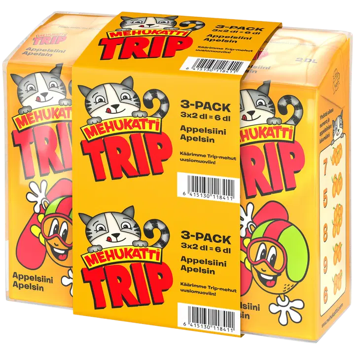 Mehukatti Trip Appelsiinijuoma 2dl 3-pack