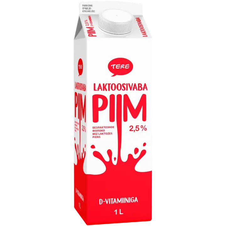 Tere Laktoosivaba piim 2,5%, 1 l