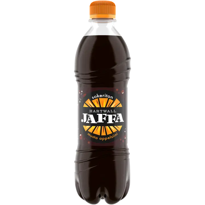 Hartwall Jaffa Musta Appelsiini Sokeriton virvoitusjuoma 0,5 l