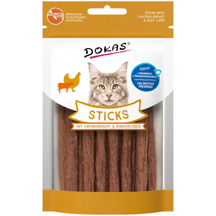Dokas kissan herkkutikut kananrinta-naudanmaksa 30g