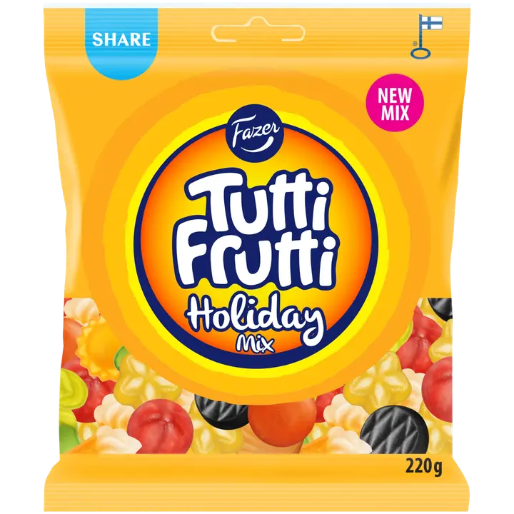 Fazer Tutti Frutti Holiday Mix karkkipussi 220g