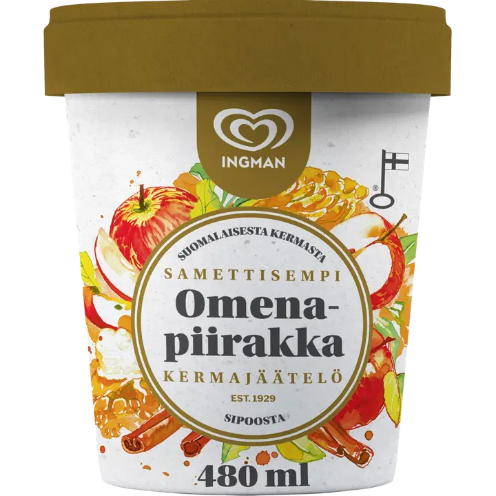 Ingman 480ML / 238g jäätelöpakkaus Omenapiirakka
