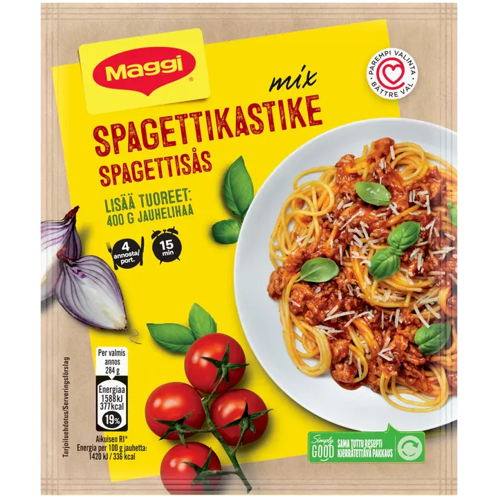 Maggi Mix Spagettikastike -ainekset 64g