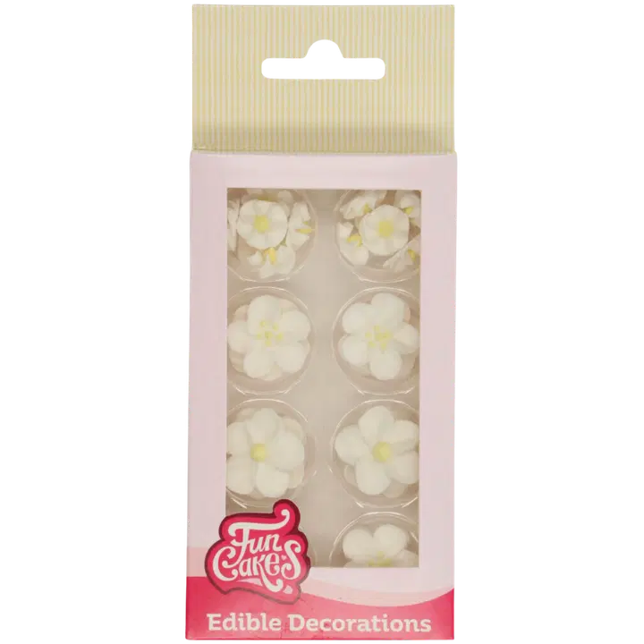 FunCakes syötävä koriste, kukkalajitelma valkoinen/keltainen
