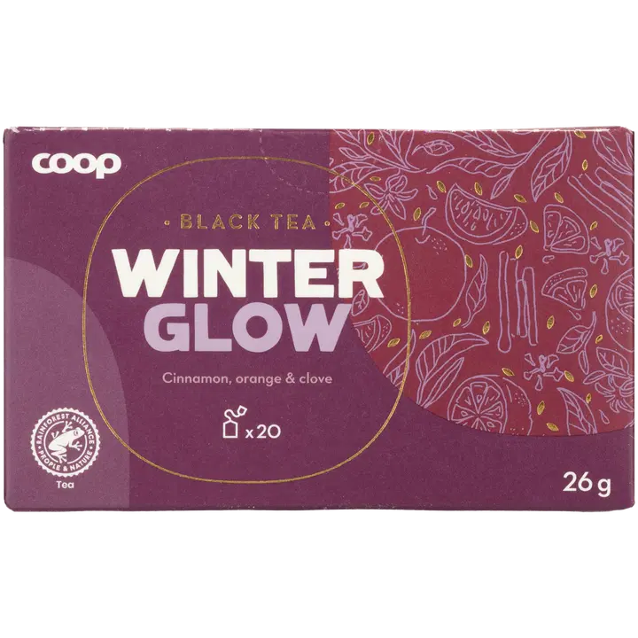 Coop musta tee Winter Glow 20 x 1,3 g