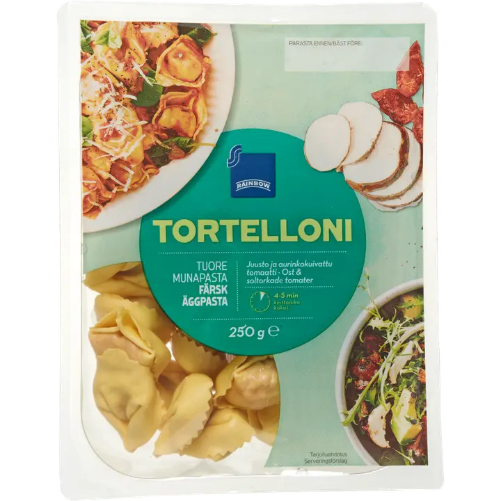Juustu ja päikesekuivatatud tomati täidisega tortelloonid 250 g