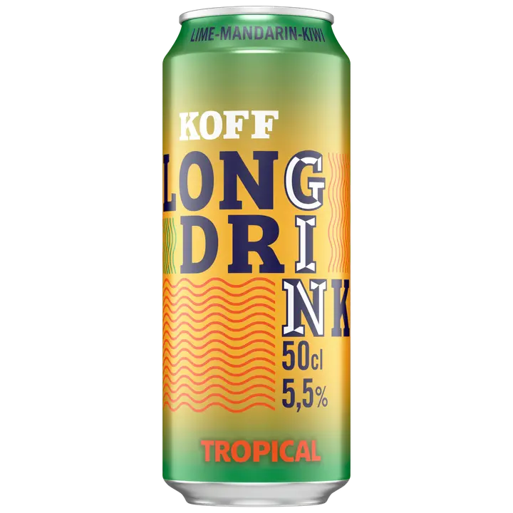 Koff Long Drink Tropical Lime-Mandarin-Kiwi long drink 5,5 % tölkki 0,5 L
