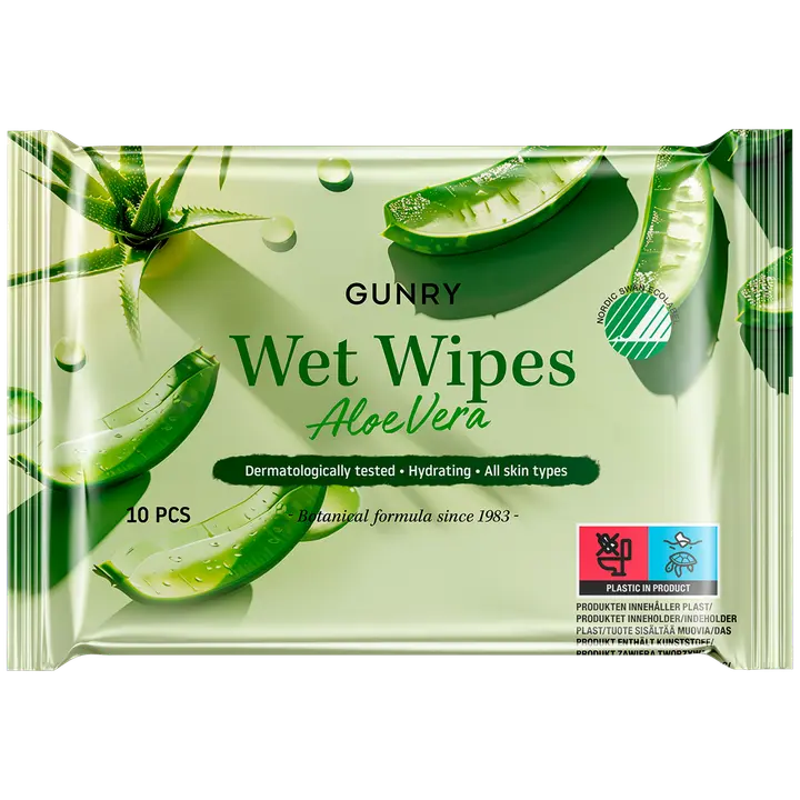 Gunry Wet Wipes Aloe Vera kosteuspyyhe 10 kpl