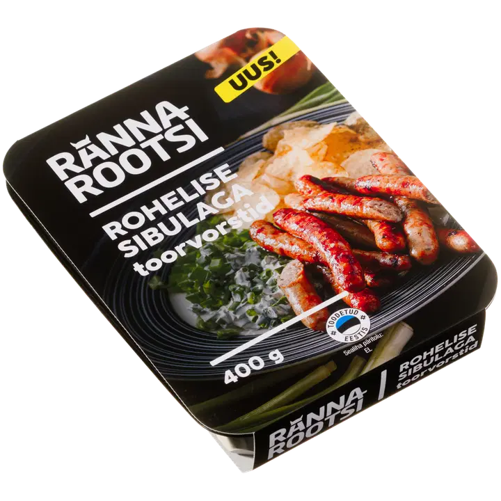 Rannarootsi Rohelise sibulaga toorvorstid 400g