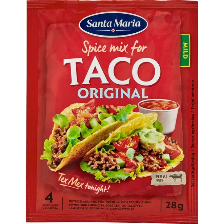 Santa Maria Taco Spice Mix mausteseos jauhelihalle 28 g
