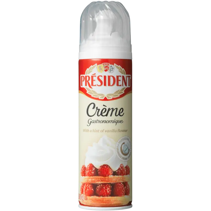 Président sokeroitu kermavaahto spray 250g