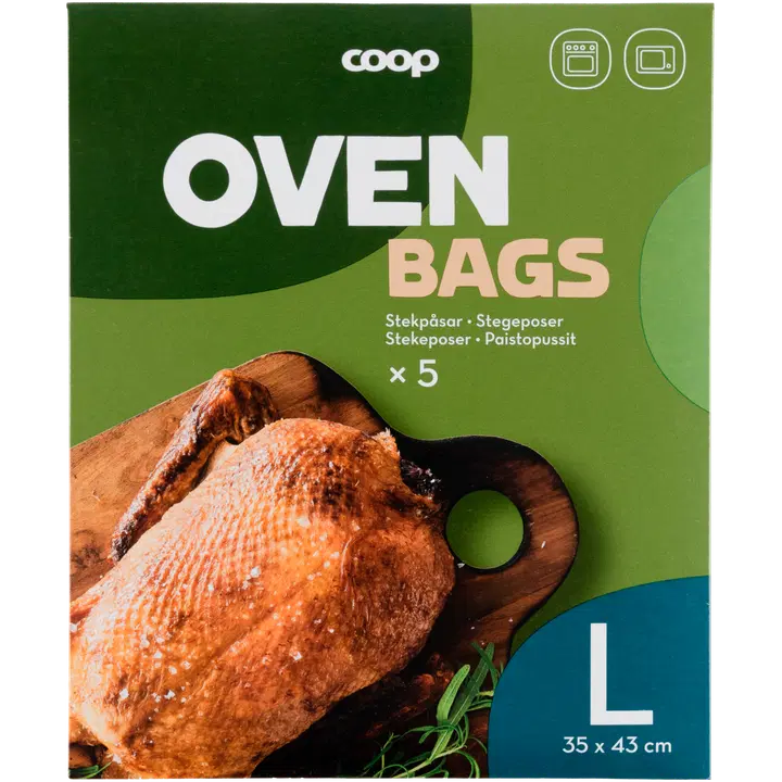 Coop paistopussit L 35x43 cm 5 kpl