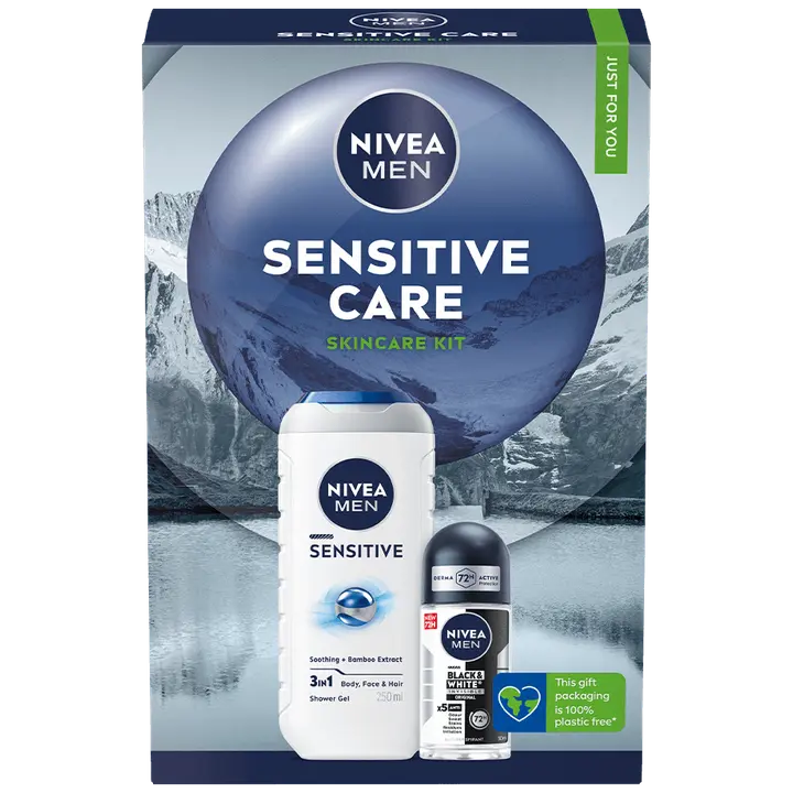 NIVEA MEN Sensitive Care lahjapakkaus 2025 sis. 2 tuotetta