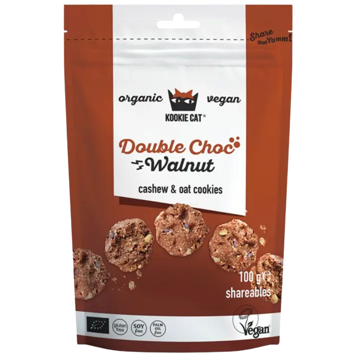 Küpsised śokolaaditükkide ja kreeka pähklitega, 100g öko,vegan