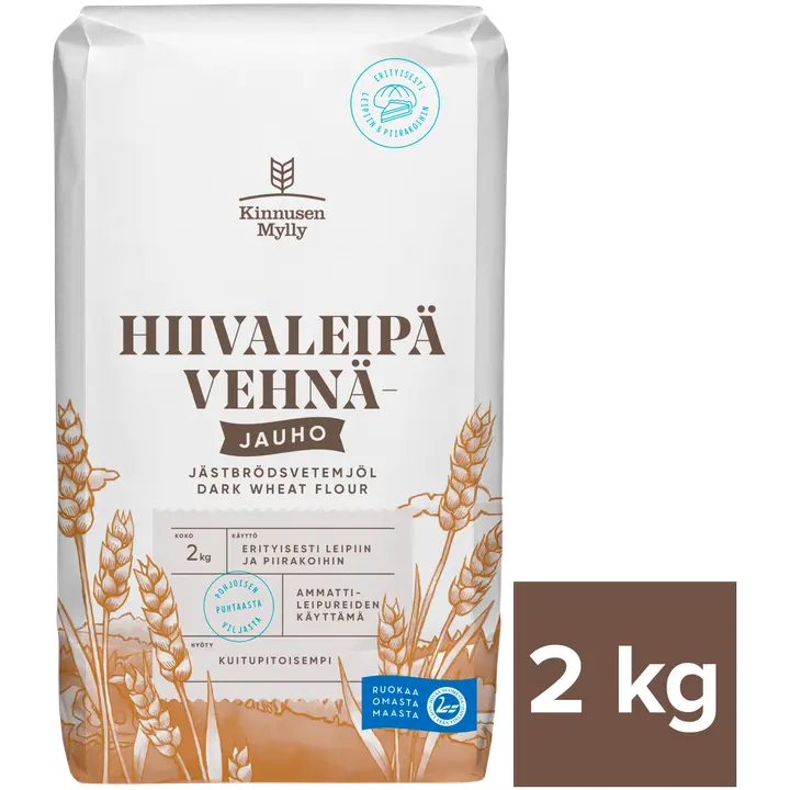 Kinnusen Mylly Hiivaleipävehnäjauho 2 kg