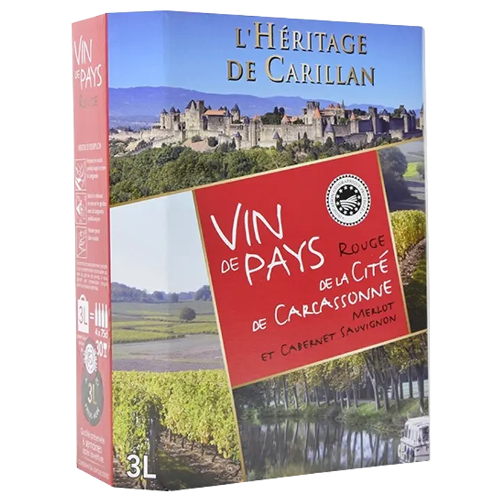 L´Heritage De Carillan Rouge Merlot Cabernet Sauvignon KGT vein 3 l