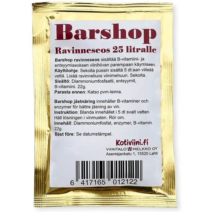 Barshop Viinihiivan ravinneseos 22 g