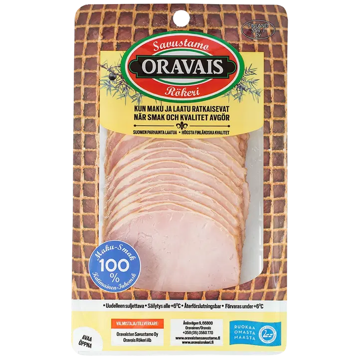 Oravais Savustettu porsaan ulkofilee, viipaleet 150g