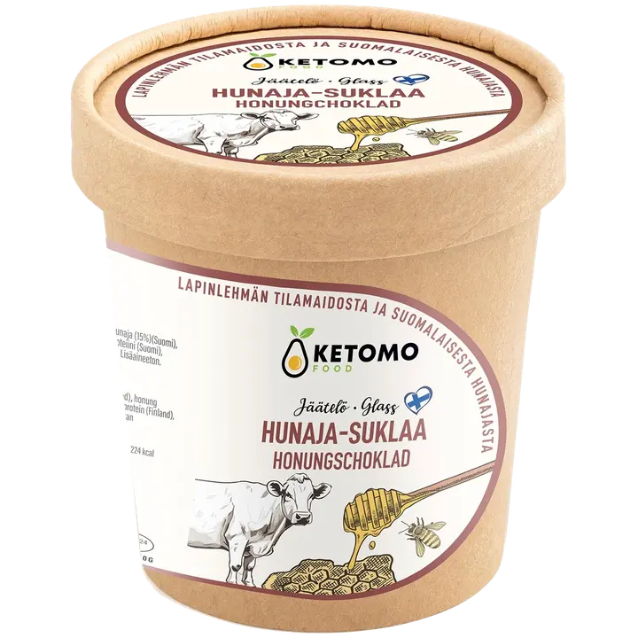 Ketomo Food Hunaja-suklaajäätelö 473ml