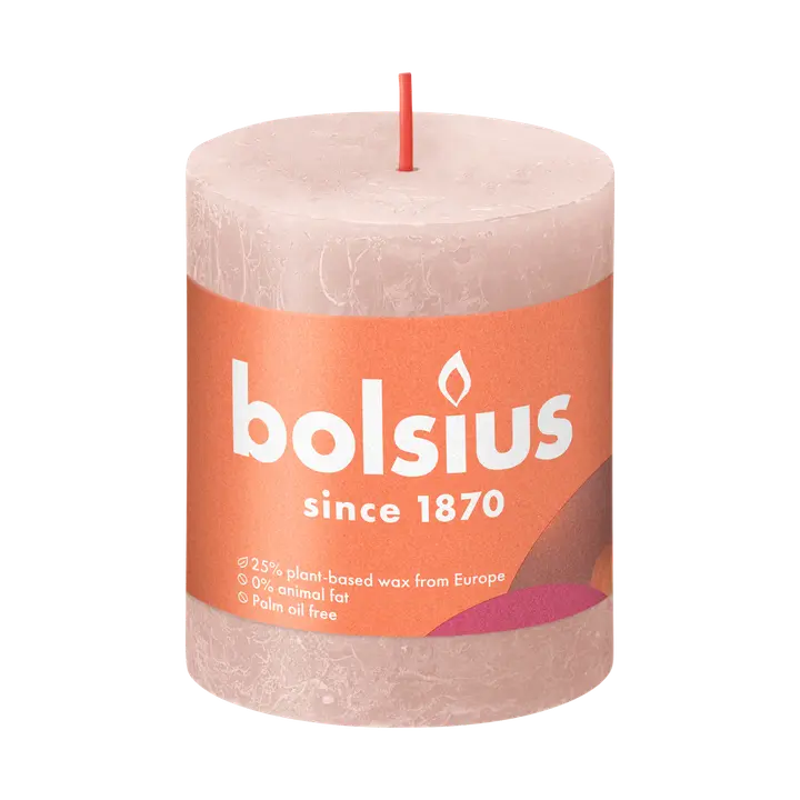 Bolsius RUSTIIKKI PK 80/68 MISTY PINK