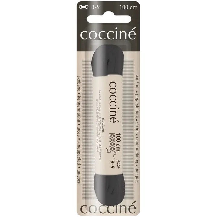 Coccine kengännauha 100 cm, musta