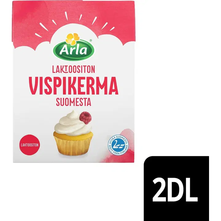 Arla Vispikerma laktoositon 2 dl Uht Suomi