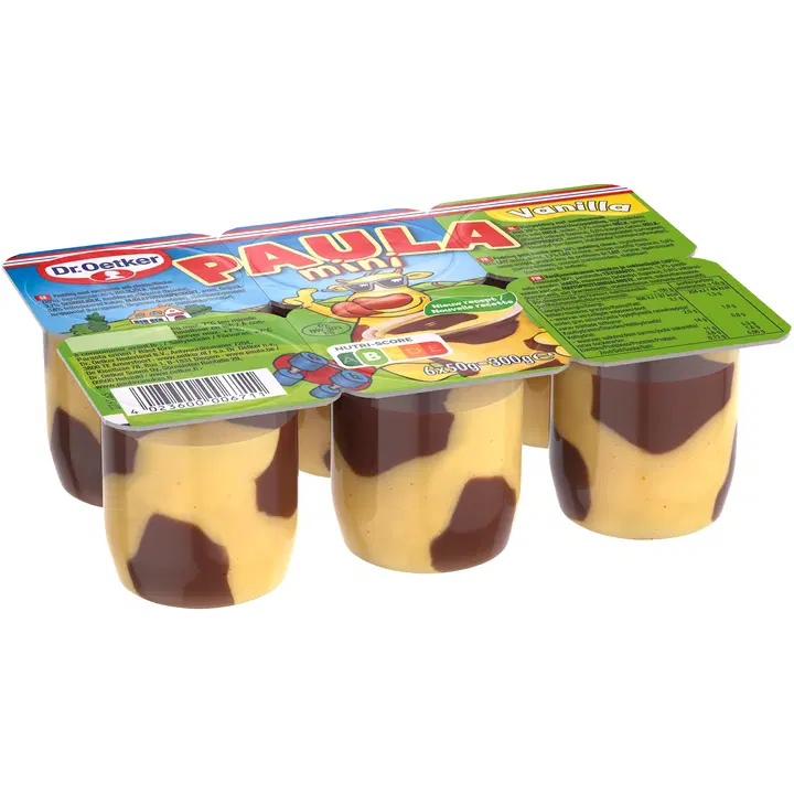Dr. Oetker PAULA Mini Vaniljan makuinen vanukas ja suklaatäplät 6x50g