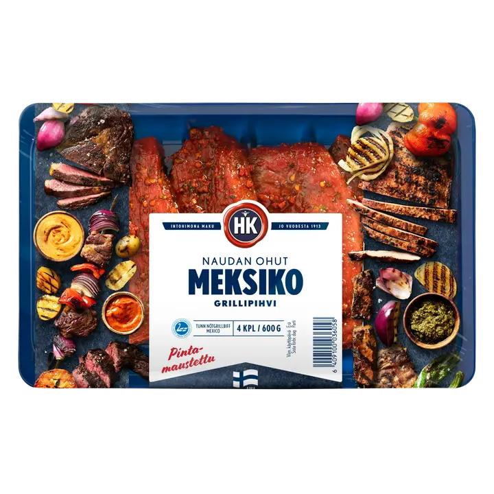 HK Naudan ohut Grillipihvi Meksiko 600 g