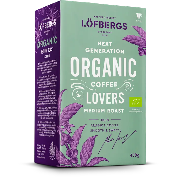 Löfbergs Organic Medium roast 450g kahvi luomu